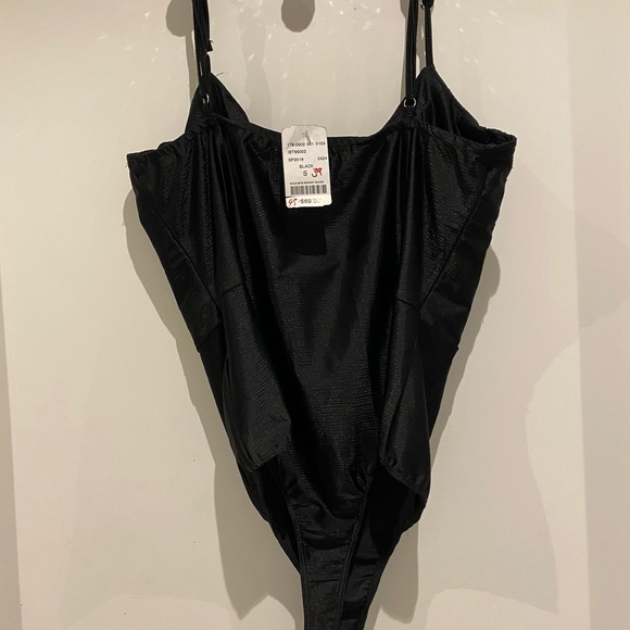 Black Silk Corset Bodysuit - Picture 2 of 2